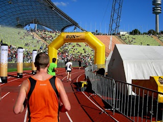 Ziel einlauf beim Marathon