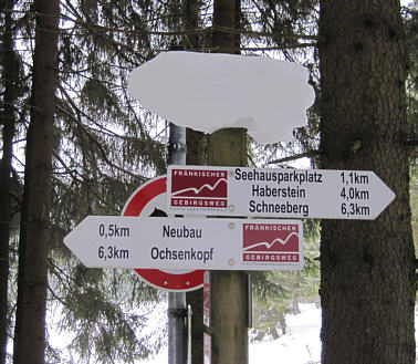 Joggingtour rund um den Ochsenkopf im Fichtelgebirge