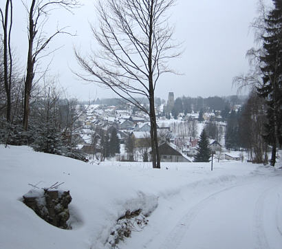 Joggingtour rund um den Ochsenkopf im Fichtelgebirge