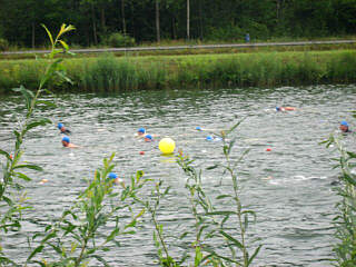 Schwimmen im Kanal