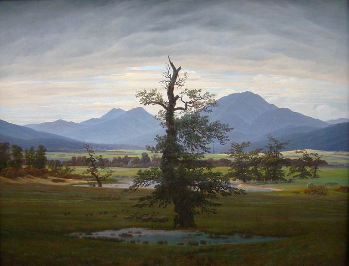 Der einsame Baum von Caspar David Friedrich