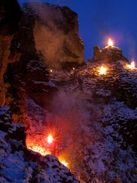 Lichterlauf Pottenstein zum Lichterfest in Pottenstein am 06.01.2016