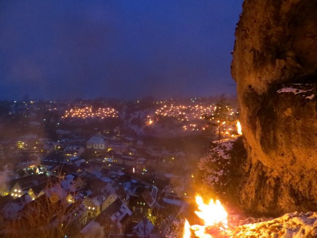 Lichterlauf Pottenstein zum Lichterfest in Pottenstein am 06.01.2016