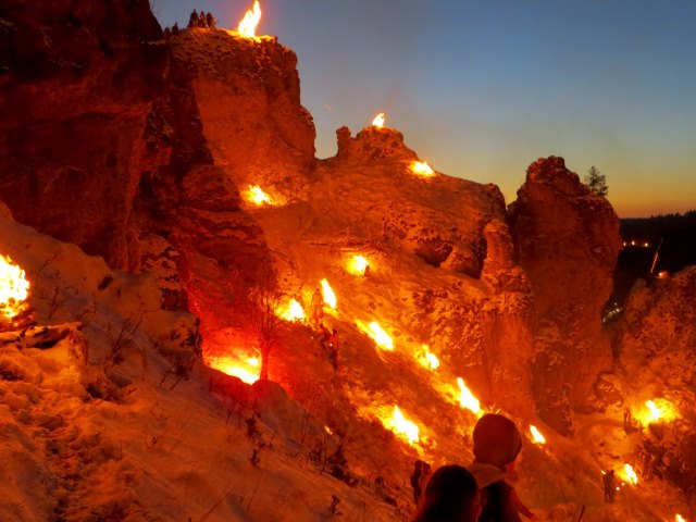 Lichterlauf Pottenstein zum Lichterfest in Pottenstein am 06.01.2017