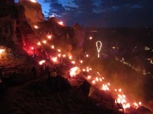 Lichterlauf Pottenstein zum Lichterfest in Pottenstein am 06.01.2018