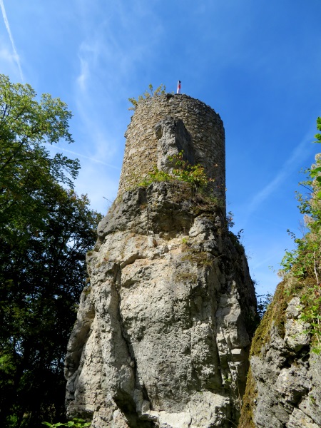 Frnkische Schweiz Joggingtour mit Langer Berg und allerlei Burgruinen am 20.09.2019 